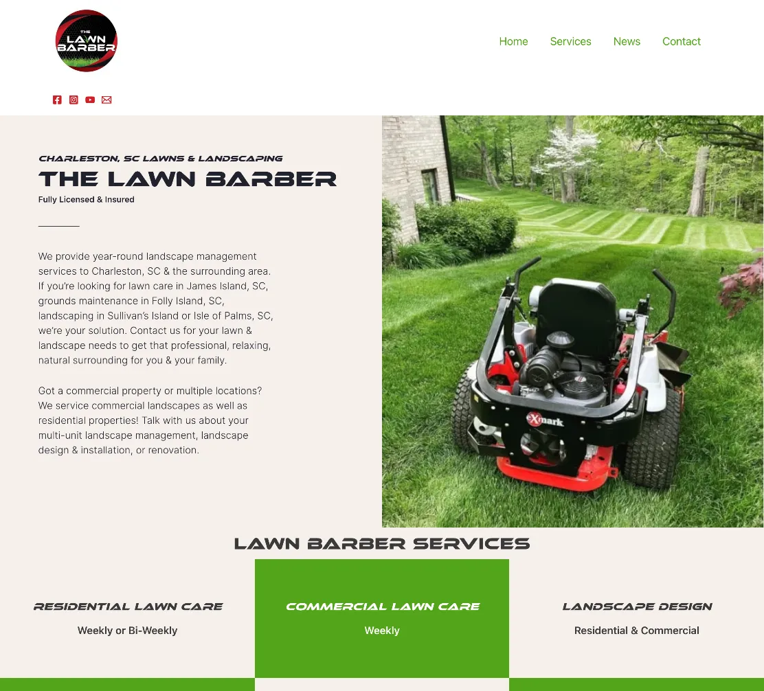 The Lawn Barber Website